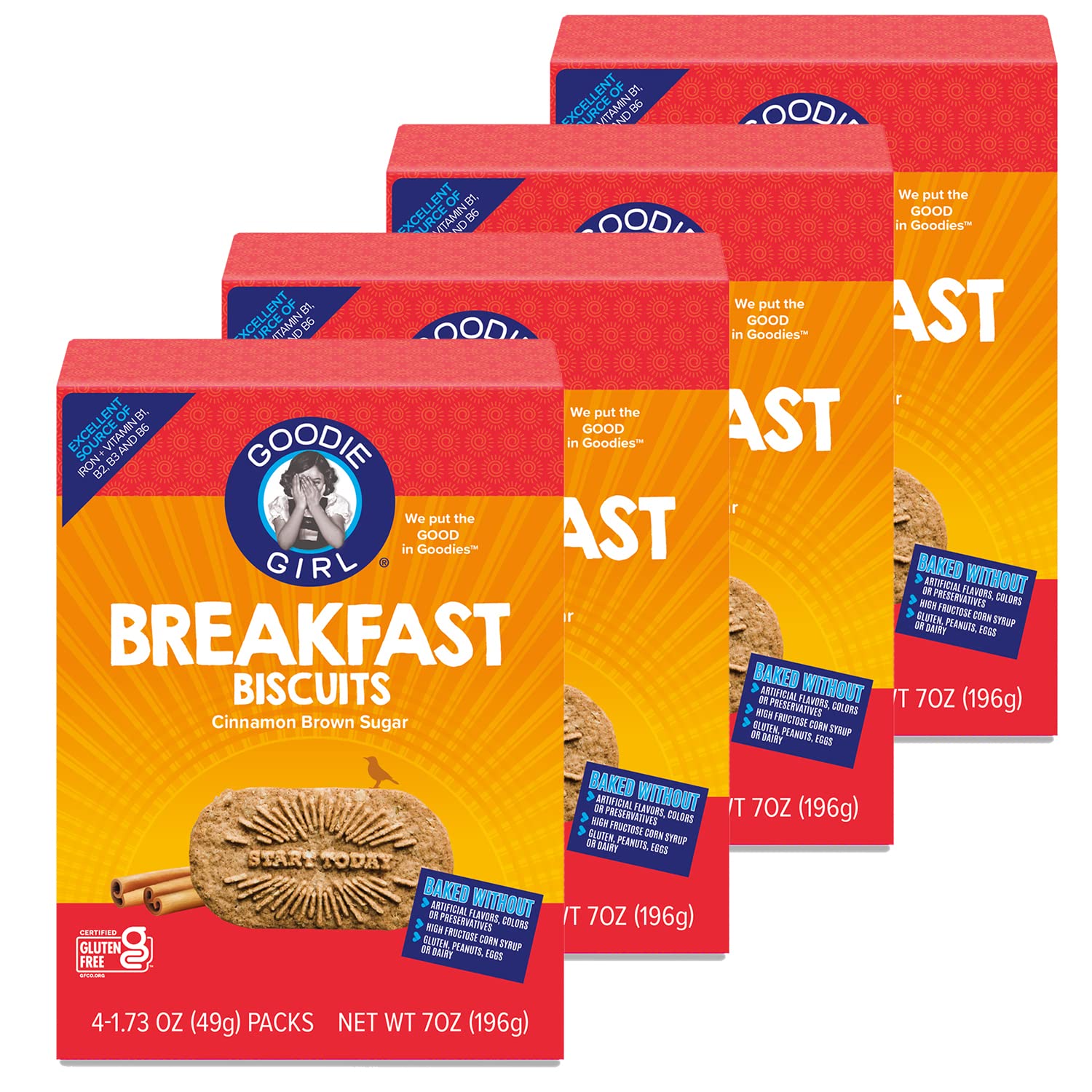 Goodie Girl Cinnamon Brown Sugar Breakfast Biscuits Snack Packs