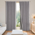 Blackout Curtains for Bedroom 72 in - 100% Light Blocking Linen Look