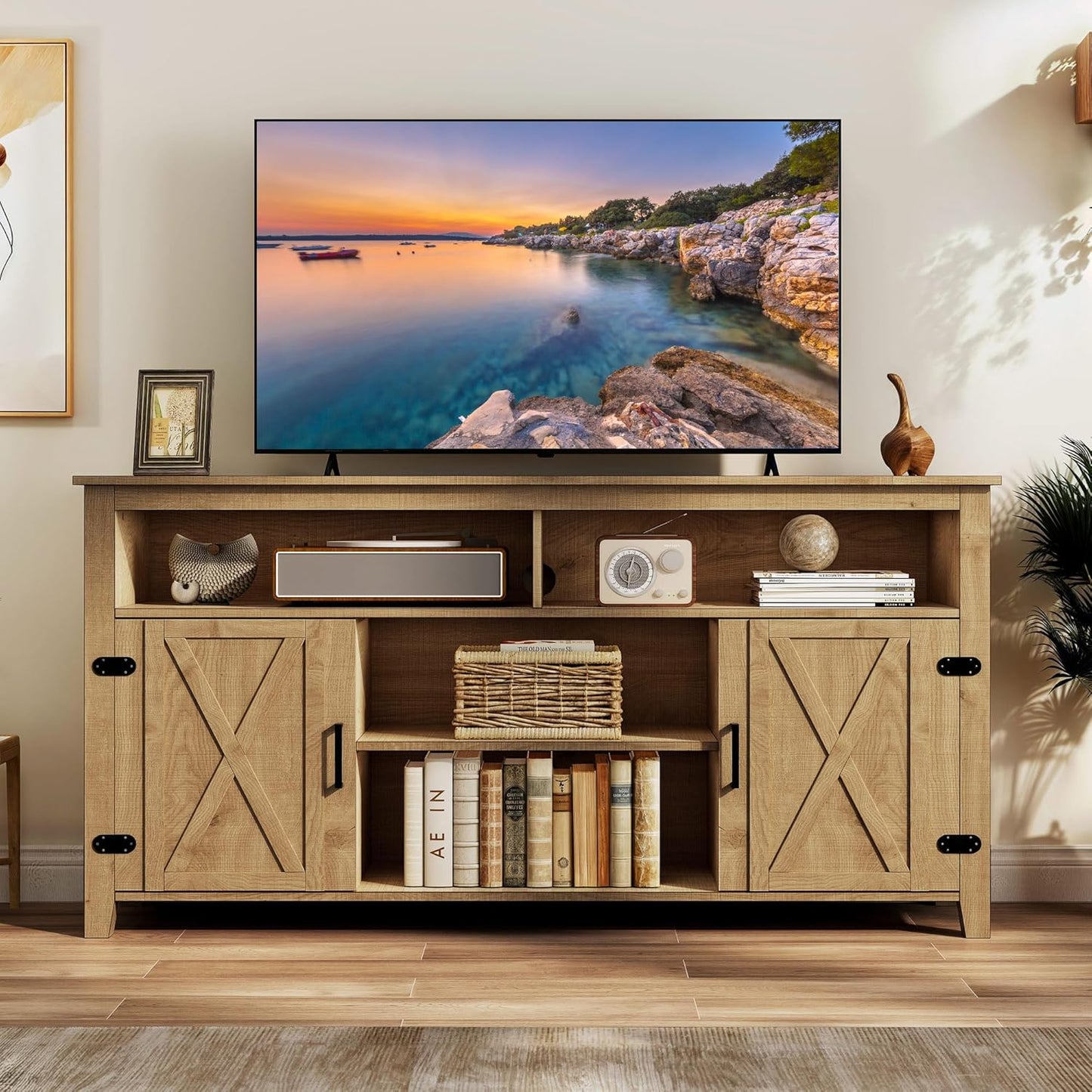 Rustic Barnwood TV Stand - 65 Inch Entertainment Center