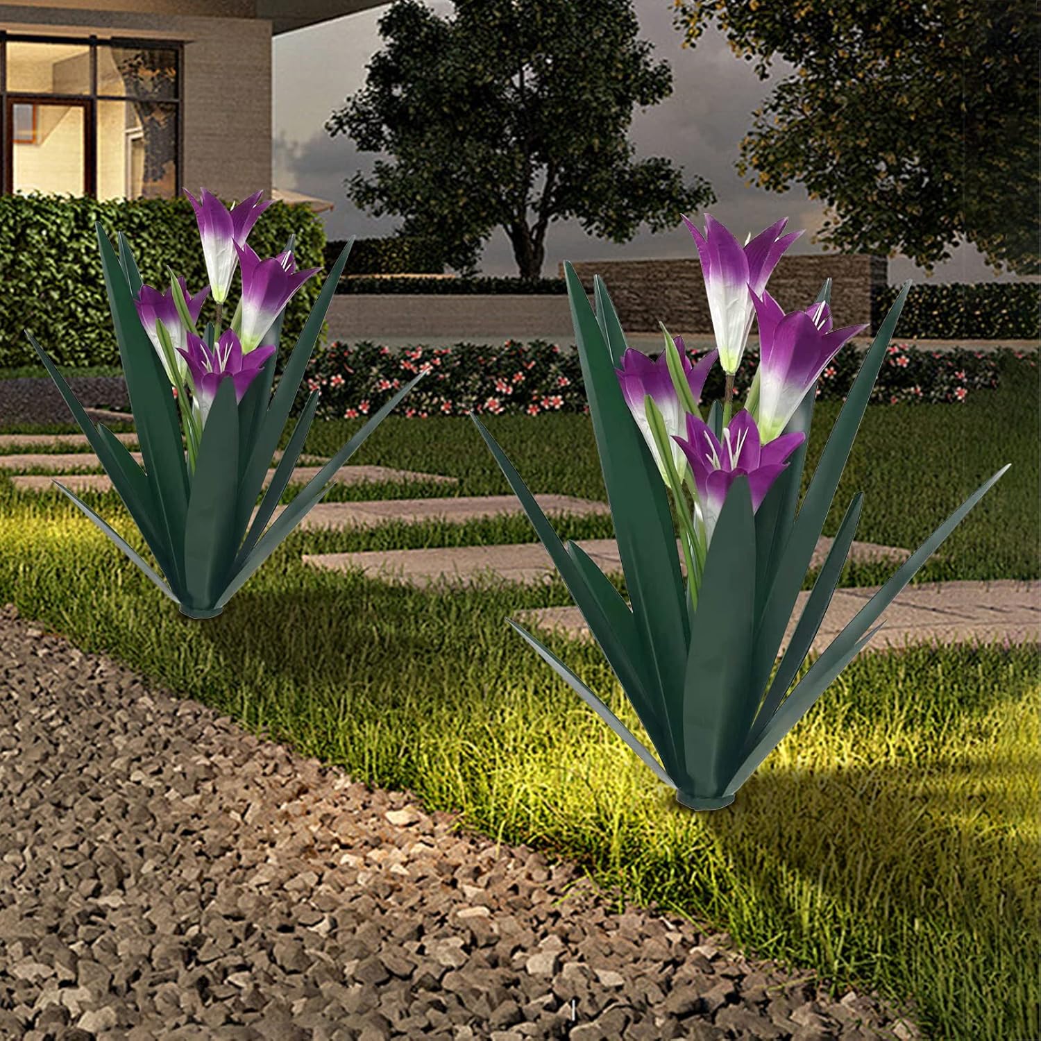 Homight Metal Agave Plant Outdoor Decoration for Gardens
