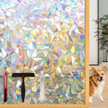 Rainbow Window Privacy Film with Installation Tools - Stained Glass