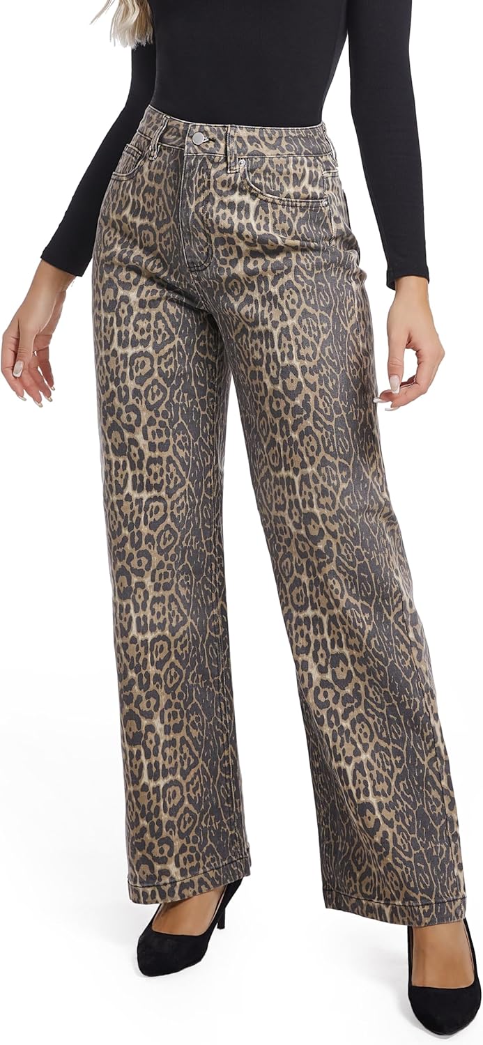 Trendy Black Pull On Jeans for Women - High Waisted Casual Style