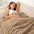 Wemore Jacquard Fleece Weighted Blanket for Cozy Sleep