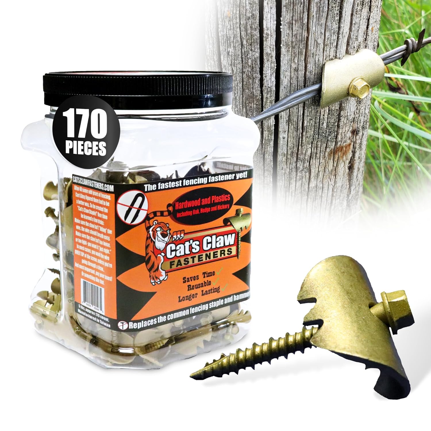 Cats Claw Fasteners 1.5 inch for Hardwoods - 170 Count