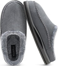 KuaiLu Mens Clog Slippers with Arch Support - Warm