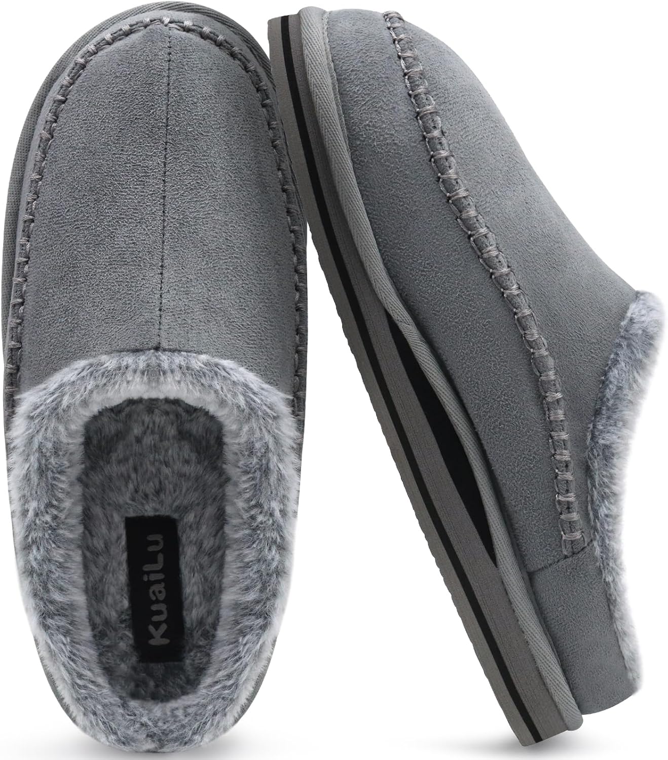KuaiLu Mens Clog Slippers with Arch Support and Comfort