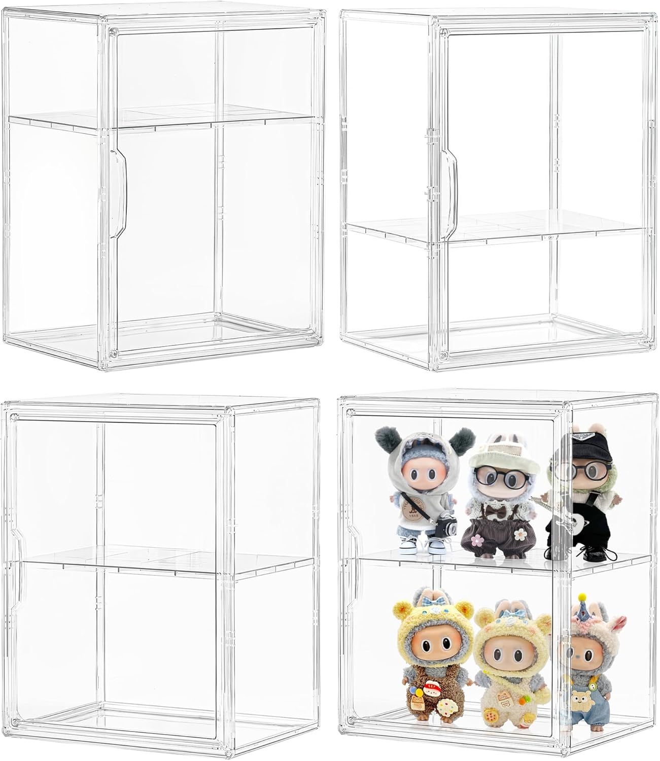 Attelite Acrylic Display Case for Collectibles with Magnetic Door