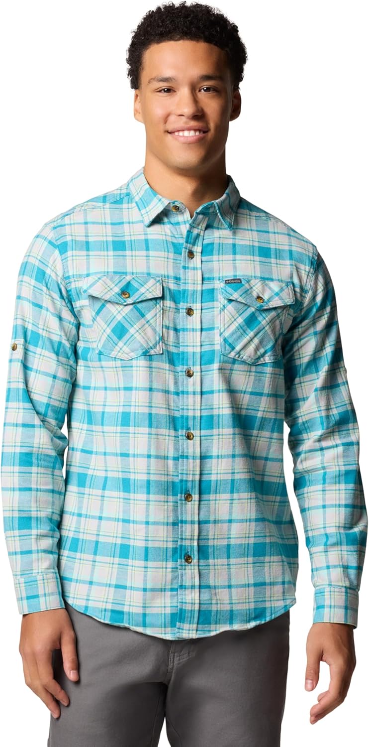 Columbia Mens Bearmouth Springs Flannel Shirt for Comfort