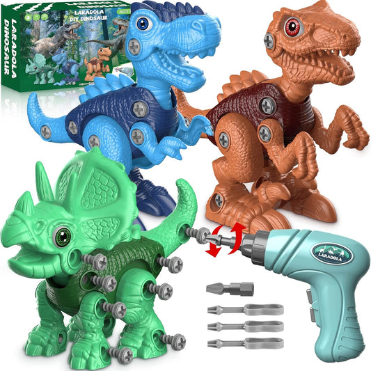 Dinosaur STEM Building Toys for Kids - Electric Drill Included