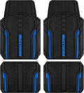 Blue Skechers Car Floor Mats Full Set - Heavy Duty Rubber Liners