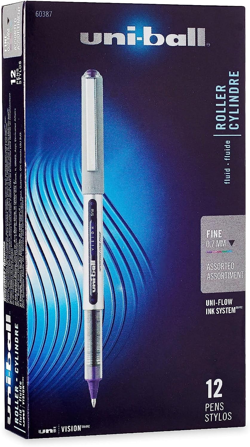 uni-ball Vision Rollerball Pens for Precise Writing and Color