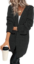 Sidefeel Womens Long Sleeve Open Front Contrast Cardigan - Cozy Style