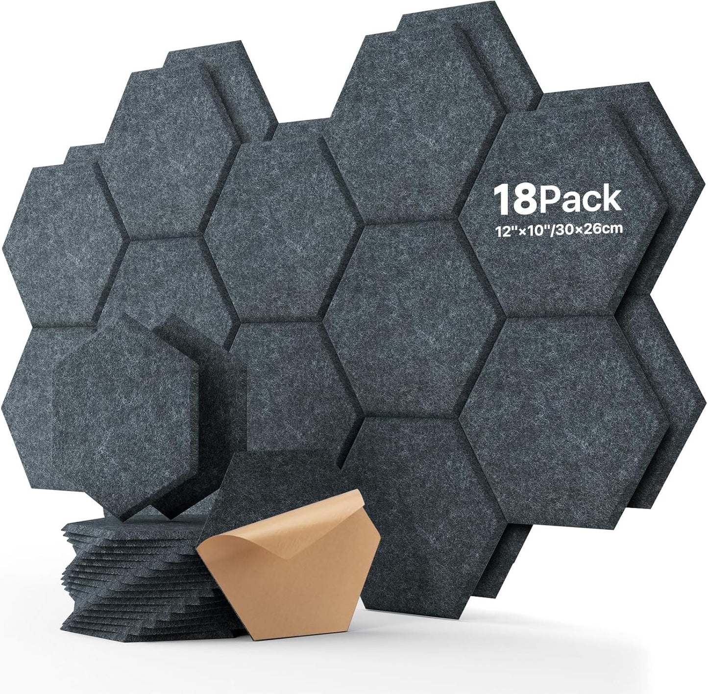 Soundsbay Acoustic Panels 18 Pack for Soundproofing Walls