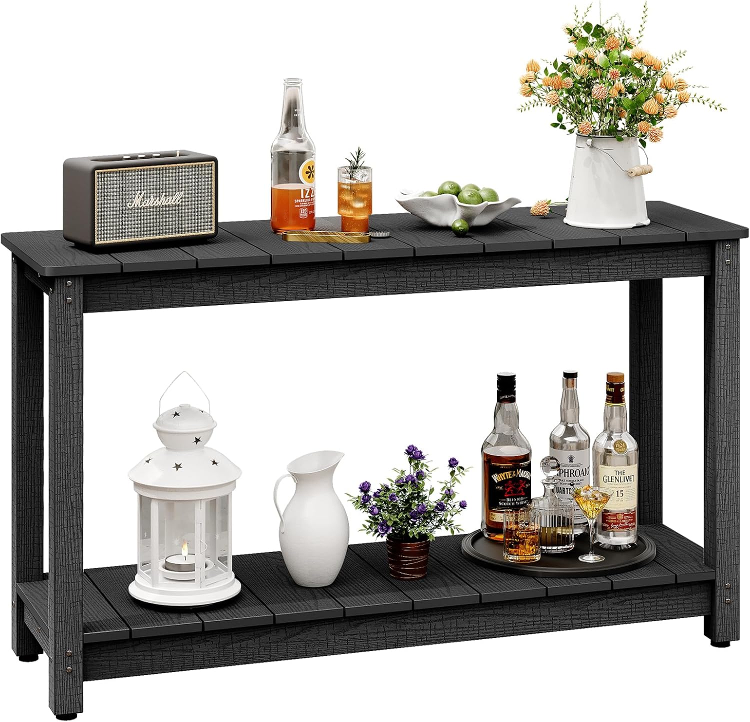 Outdoor Console Table 48in Weather Resistant HIPS Patio Table