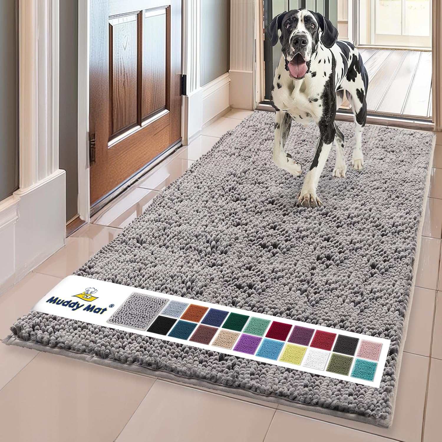 Muddy Mat Super Absorbent Microfiber Dog Door Mat for Paws