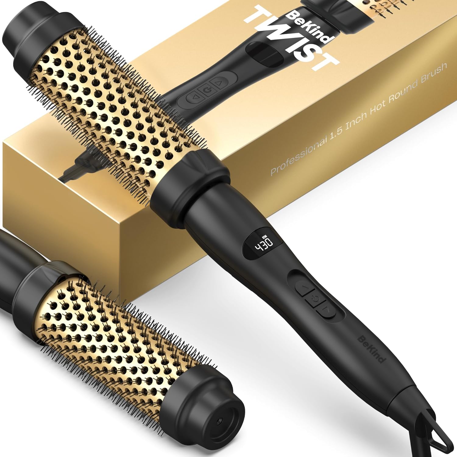 Bekind Twist Pro 1.5 Inch Hot Round Brush - Effortless Blowouts 