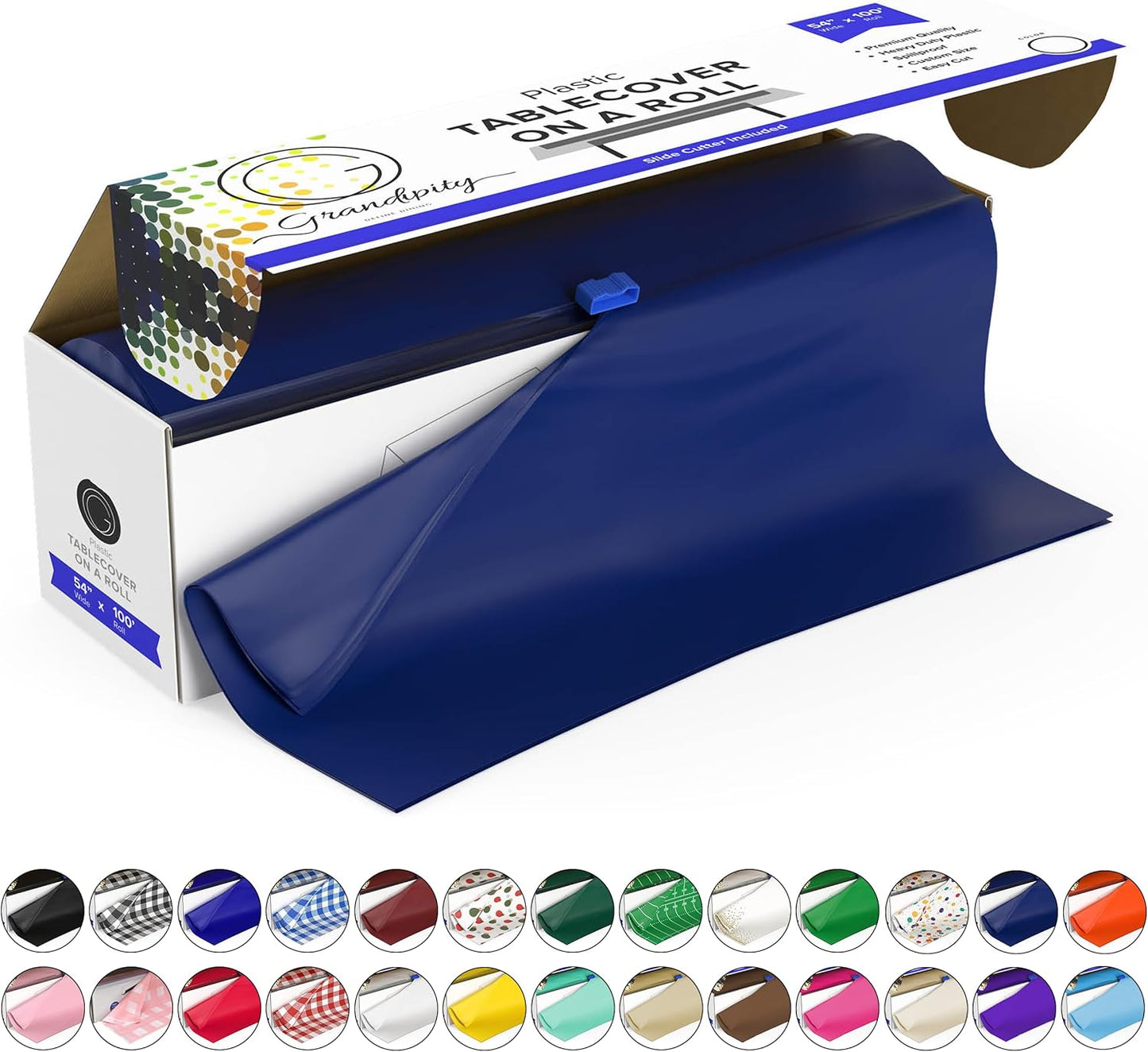 Grandipity Plastic Tablecloth Roll - Perfect for Any Occasion