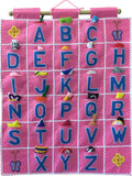 Pink ABC Felt Wall Hanging Chart - Interactive Alphabet Learning