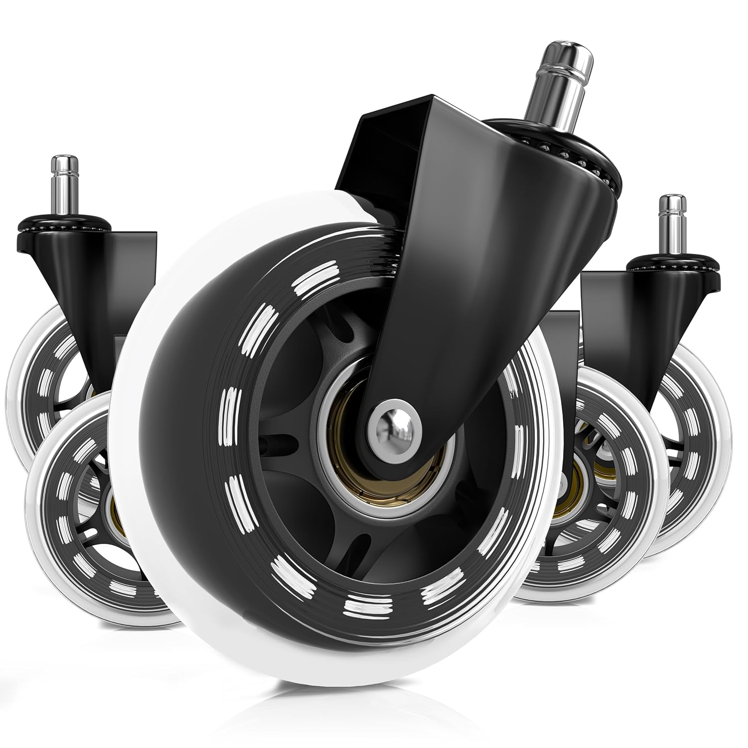 Smooth Roll Universal Office Chair Wheels - Set of 5