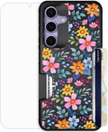 Scooch for Samsung Galaxy S25 Case with Card Holder - Full Bloom
