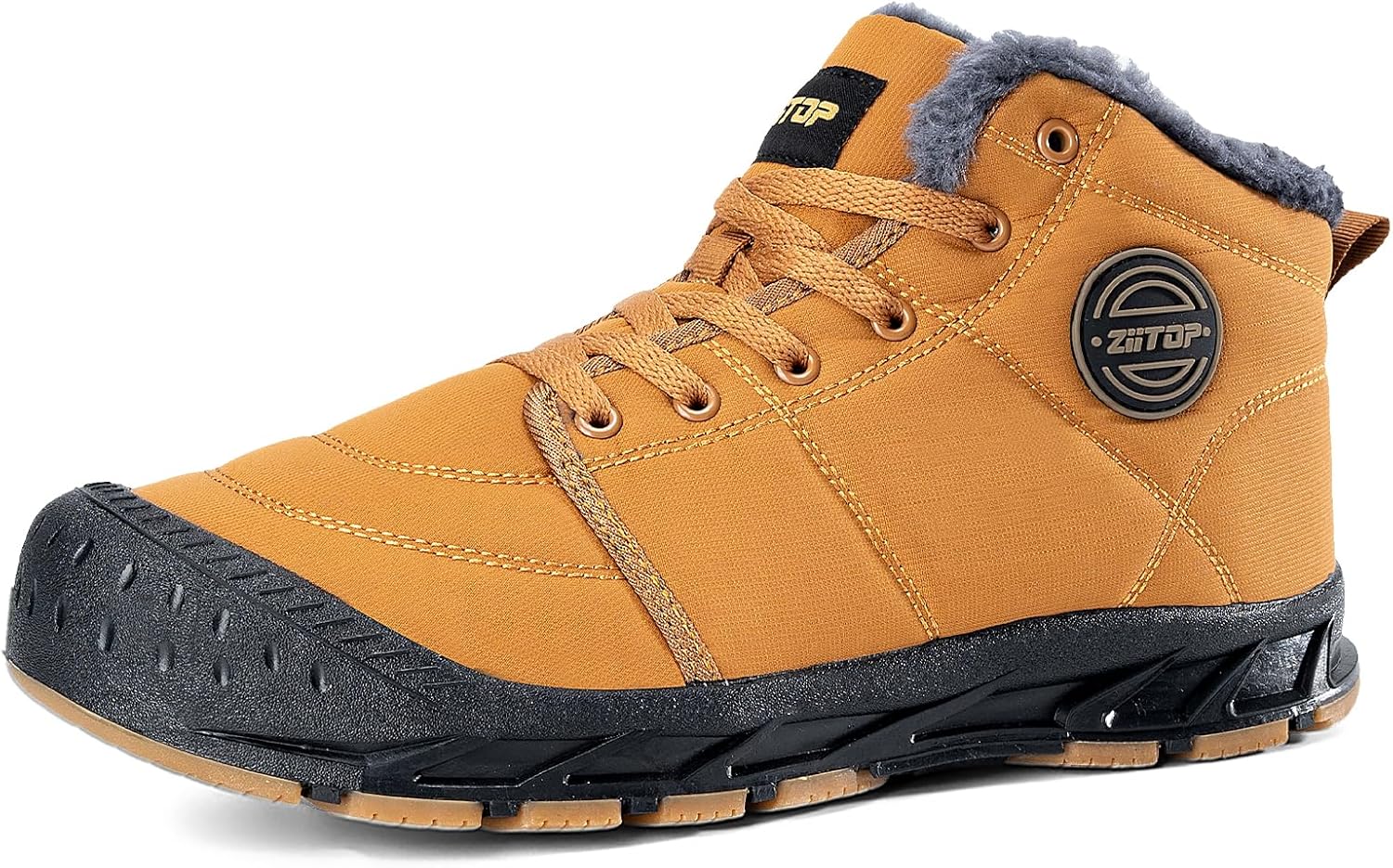 Mens Snow Boots Waterproof Fur Lined Warm Winter Trekking Shoes