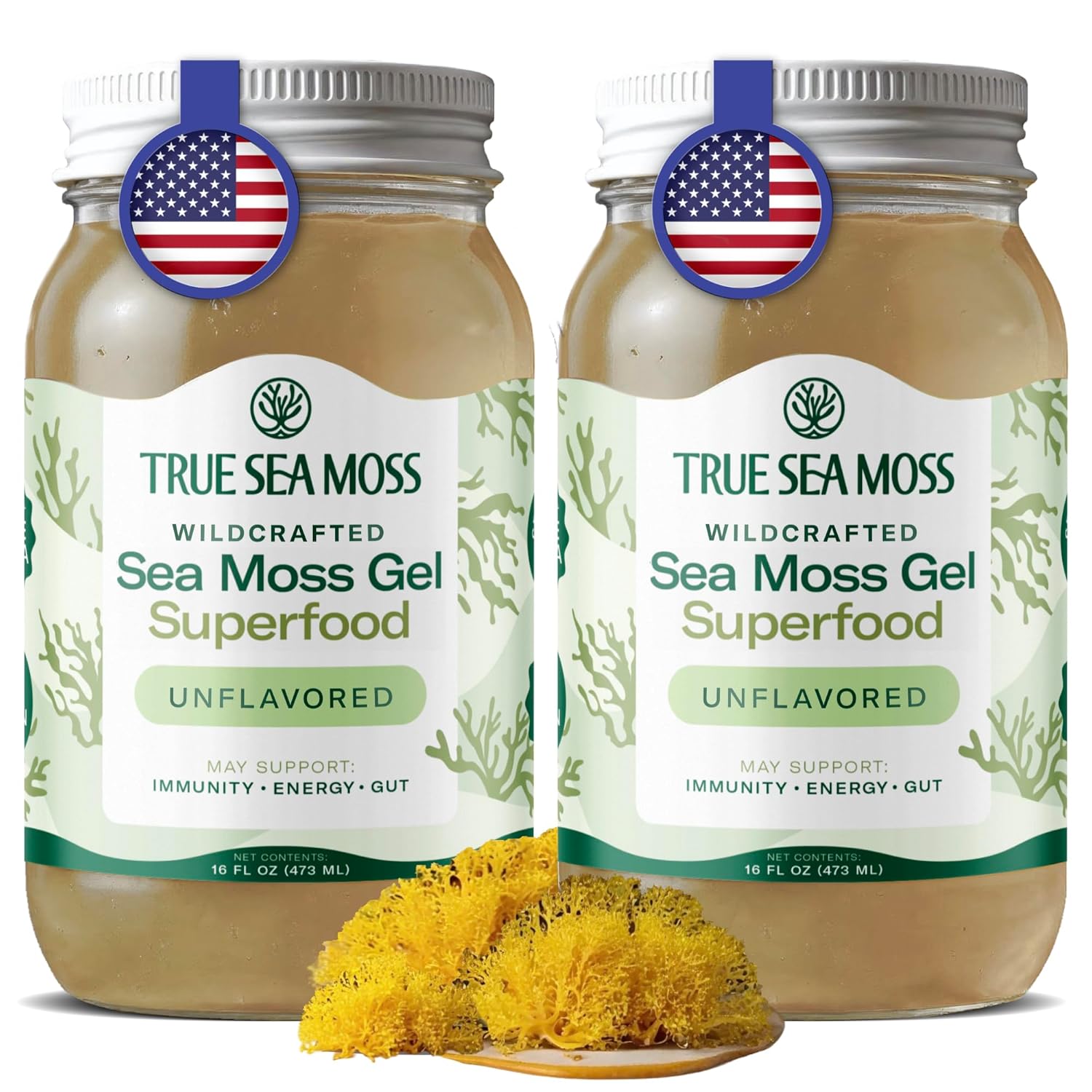 TrueSeaMoss Sea Moss Gel - Wildcrafted Original Seaweed Pack