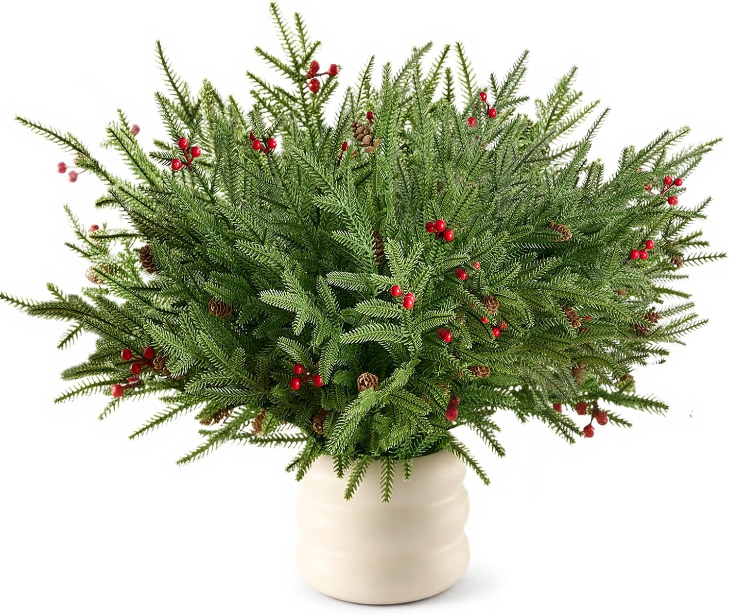 18 PCS 17 in Christmas Artificial Norfolk Pine Branches for Decor
