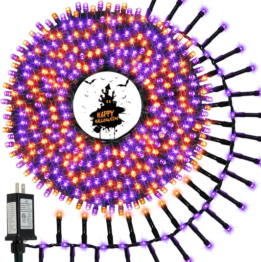 33FT 800 LED Halloween Twinkle Cluster Lights for Spooky Decor