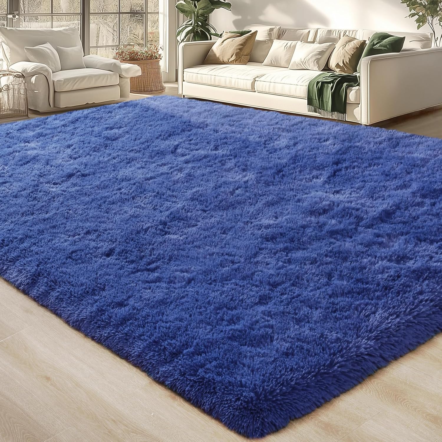 Merelax Modern Soft Fluffy Shaggy Rug for Bedroom and Living Room