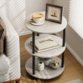 Small Round End Table 3-Tier Accent Table - Ideal for Small Spaces