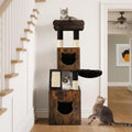 Modern Cat Tree with Litter Box Enclosure - 4-in-1 Combo Endtable