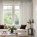 Pinch Pleated Thick Linen Curtains for Elegant Living Spaces
