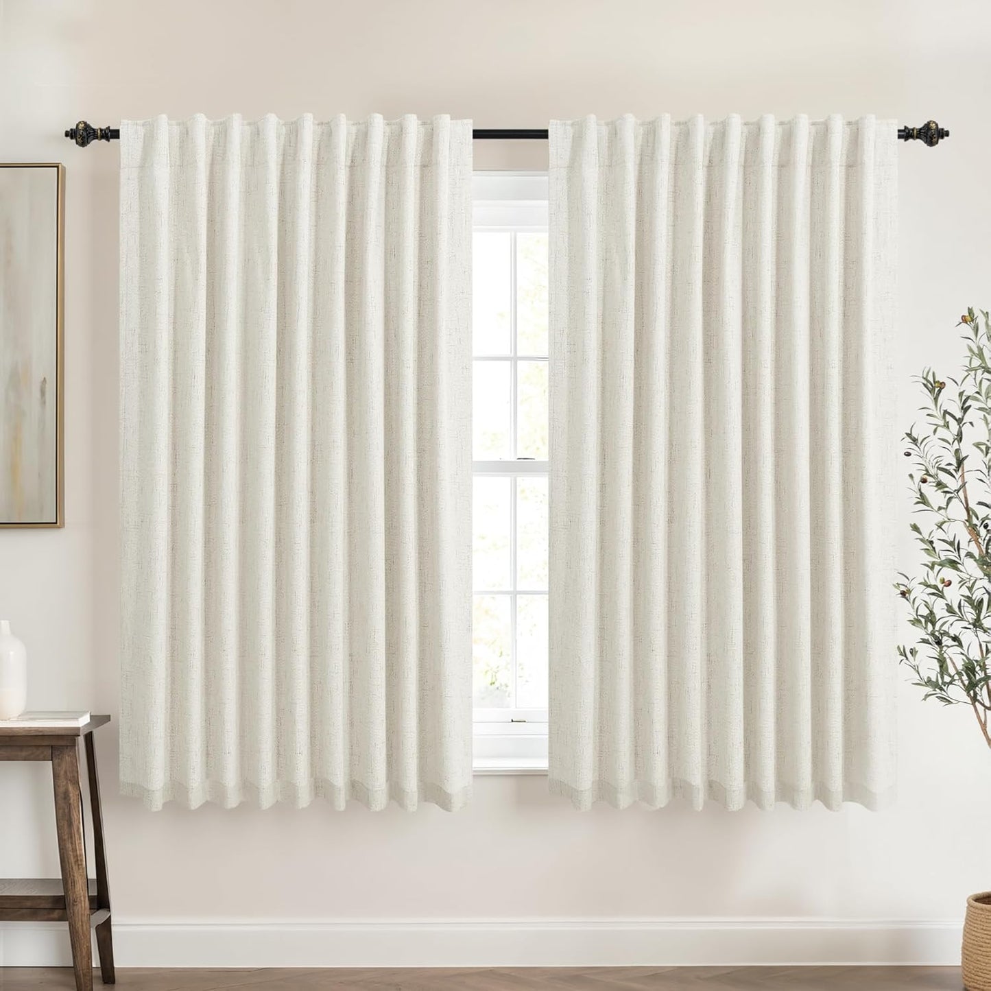 KOUFALL Short Blackout Curtains for Bedroom Windows Extra Wide