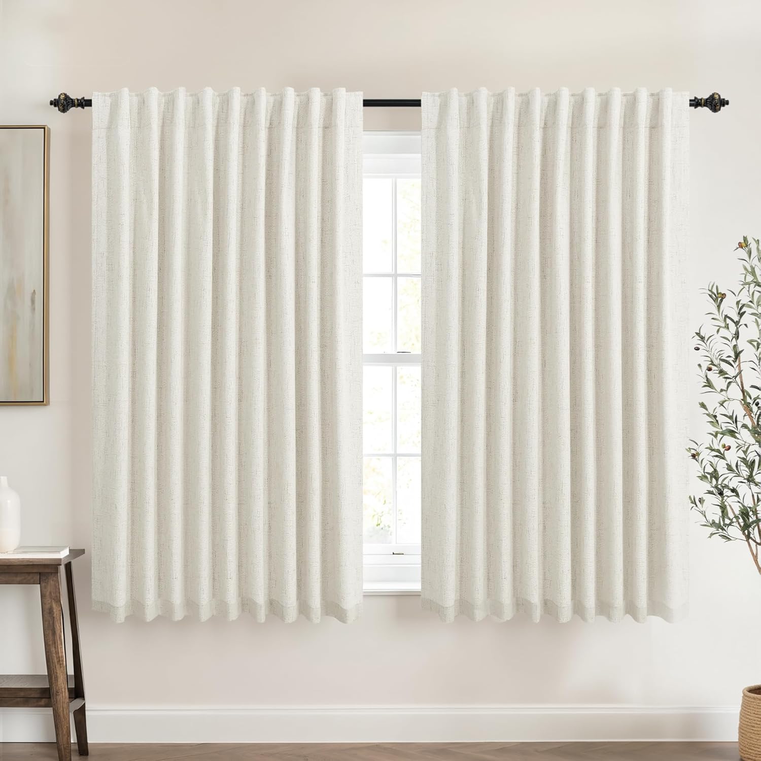 KOUFALL Short Blackout Curtains for Bedroom Windows Extra Wide
