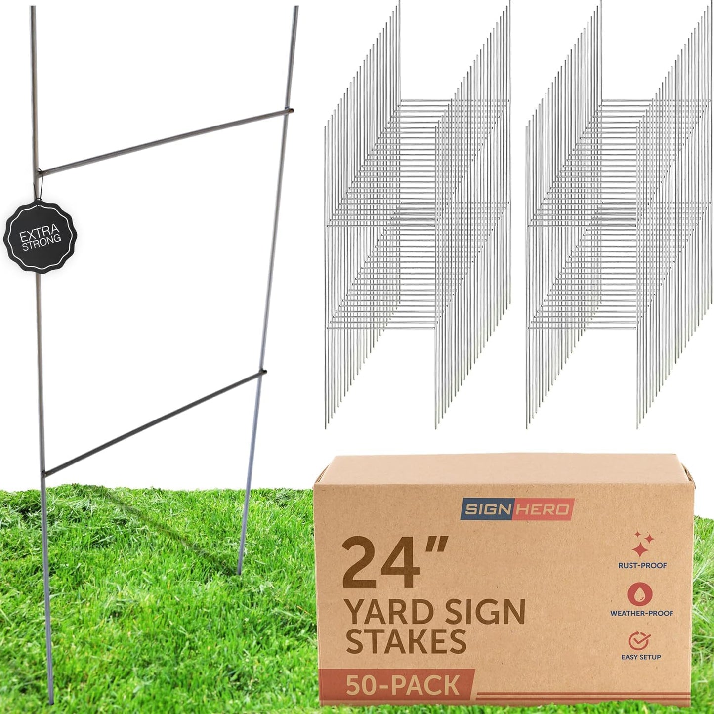 Professional Weatherproof Yard Sign Stakes for All Conditions