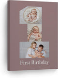 Custom Photo Collage Canvas Print 22x15 in - Personalized Wall Art