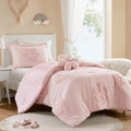 Kids Twin Comforter Set Tufted Chenille Floral Reversible - Cheerful