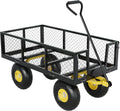 900 Lbs Garden Wagon 2-in-1 Heavy-Duty Steel Cart - Rugged Utility