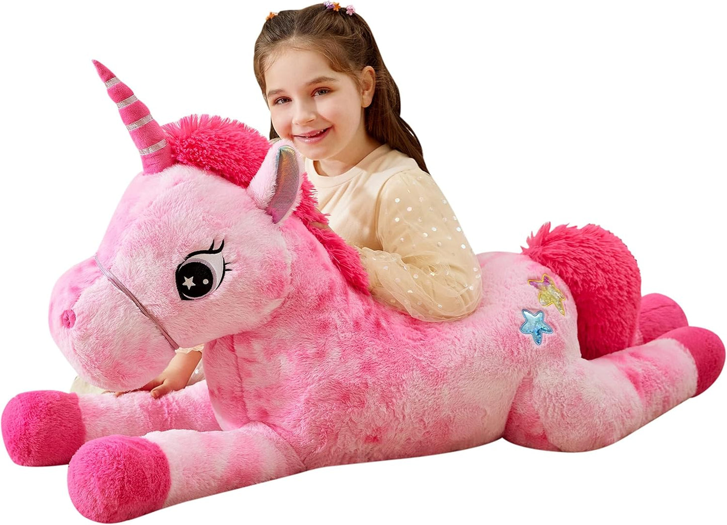 IKASA Giant Unicorn Stuffed Animal Plush Toy for Kids and Girls