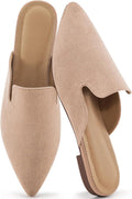 Ecetana Womens Mules Flats 2025 Pointed Toe Slip On - Dressy