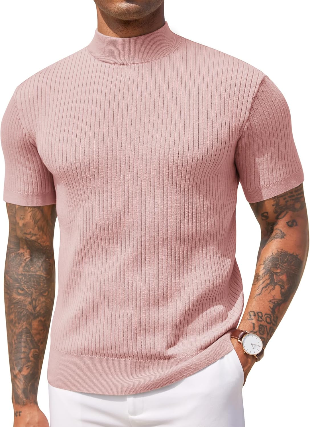 COOFANDY Men's Mock Turtleneck Sweater for Casual Style