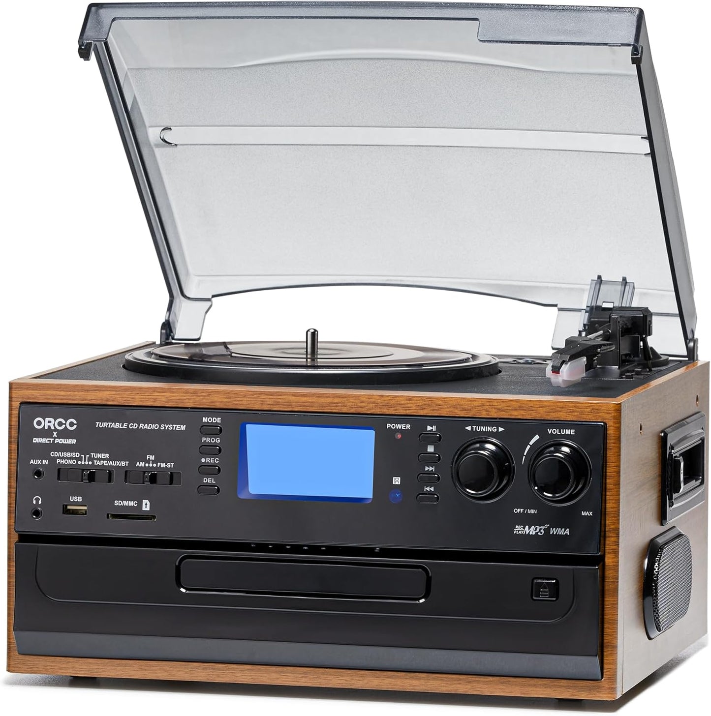 10-in-1 Vinyl Turntable Record Player with Bluetooth Features