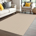 Washable Area Rug 4x6 Woven Non Slip Rubber Backed - Durable Soft