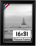 Black 16x31 Picture Frame.75 in Wide - Handmade Solid Wood
