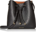 Calvin Klein Women's Gabrianna Vegan Leather Bucket Shoulder Bag