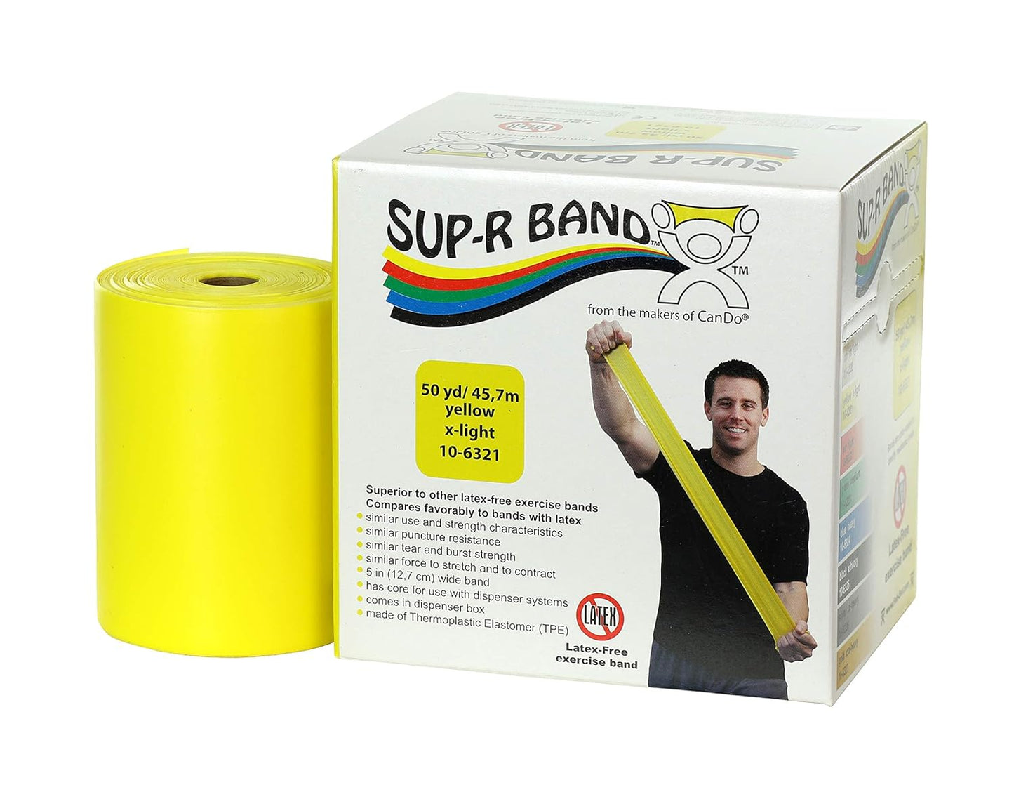 CanDo 10-6321 Sup-R Latex Free Exercise Band for Fitness