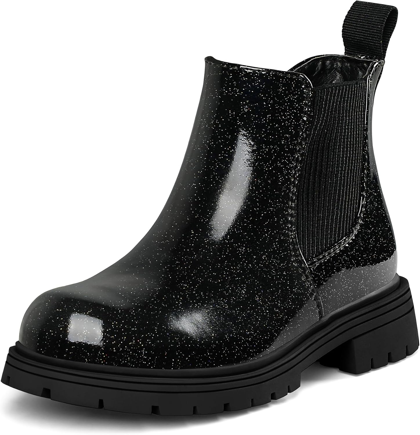K KomForme Girls Glitter Ankle Boots for Stylish Kids