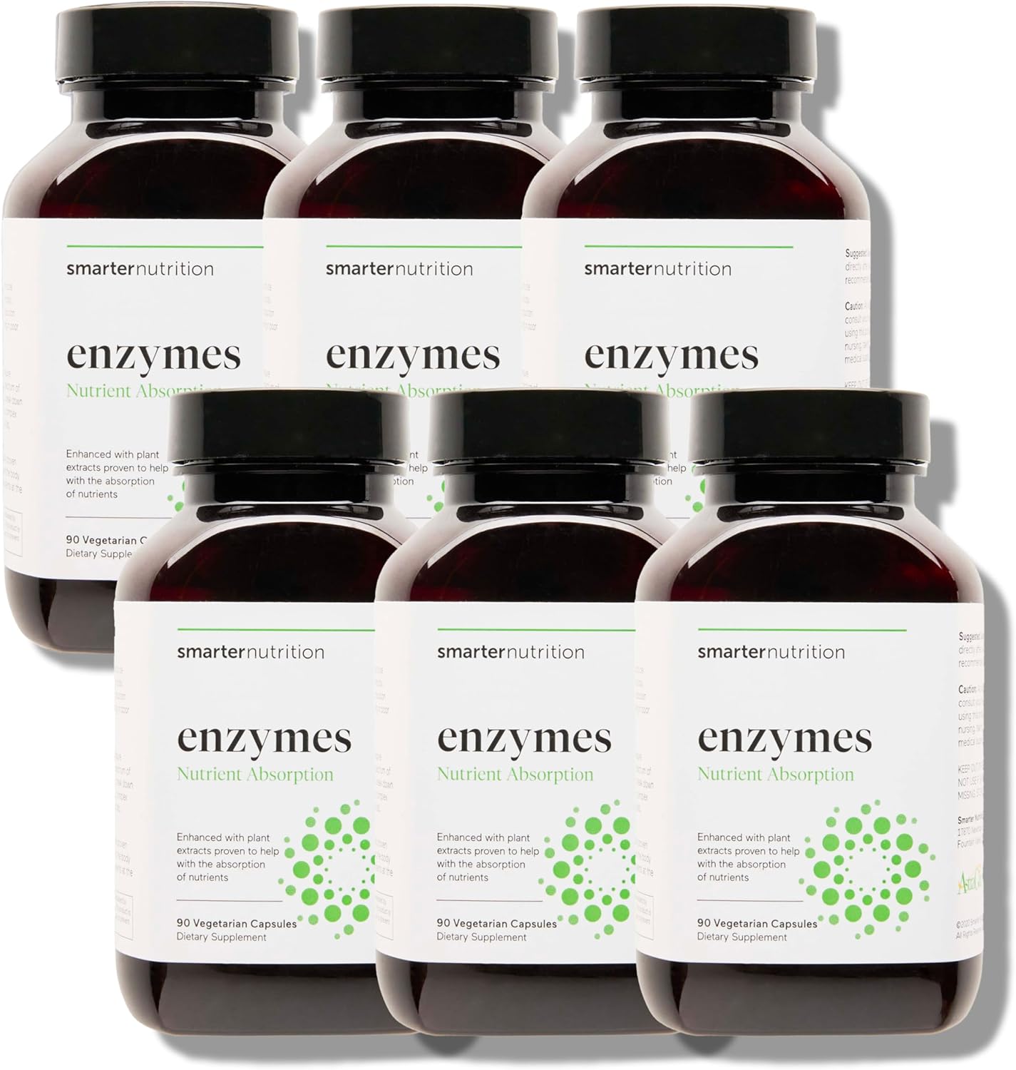 Smarter Nutrition Vegan Digestive Enzymes for Gut Health Support