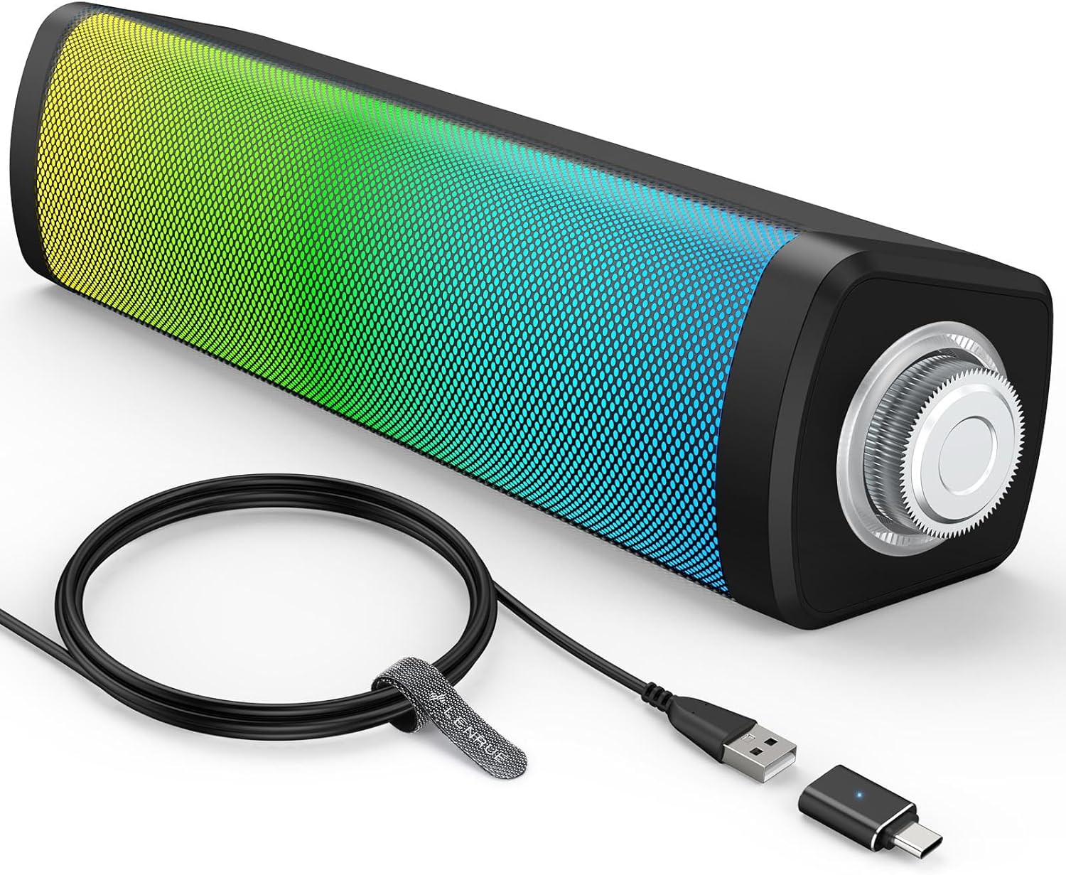 LENRUE USB Powered Computer Speakers - Colorful Lights!