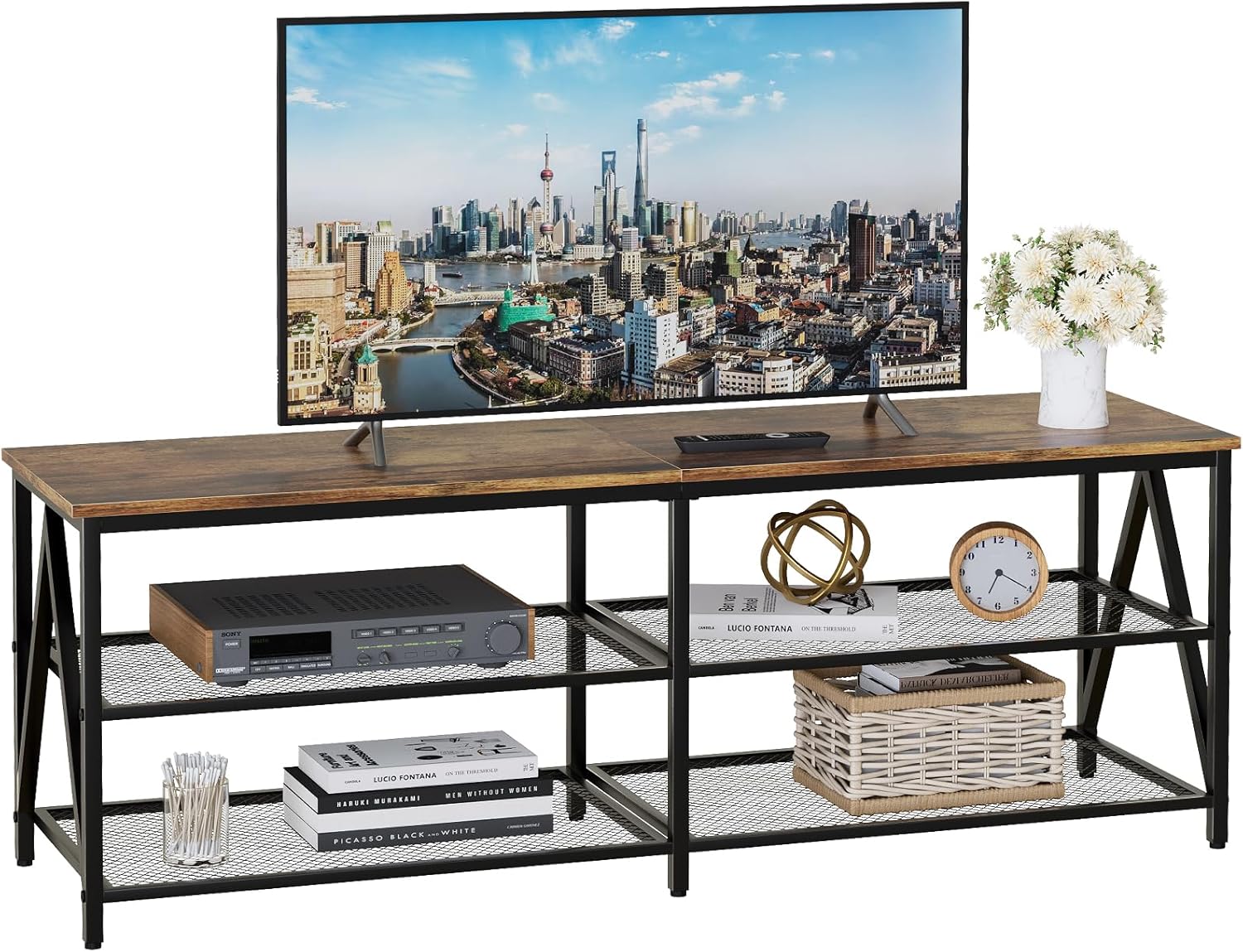 Industrial TV Stand - Stylish 65 TV Storage